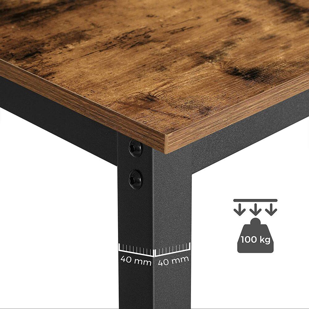 Buy VASAGLE Bar Table Industrial Kitchen Table Dining Table With Solid Metal Frame for Cocktails Bar Party Cellar Restaurant Living Room Wood Look discounted | Products On Sale Australia