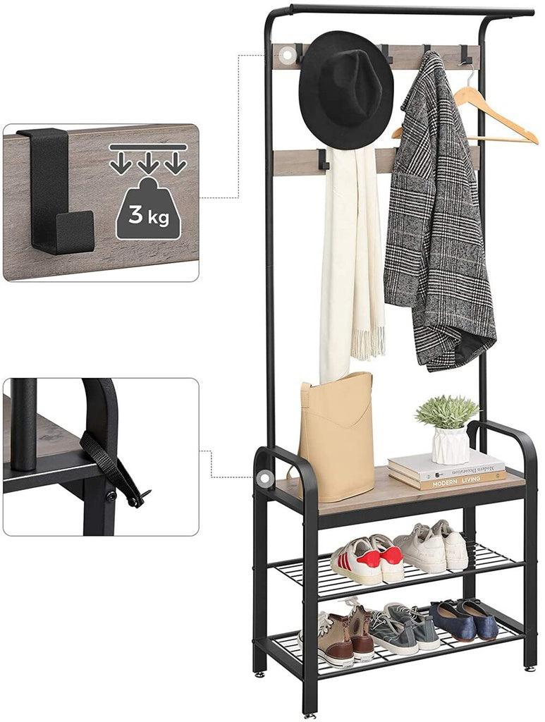 Buy VASAGLE Coat Rack Stand Greige and Black discounted | Products On Sale Australia