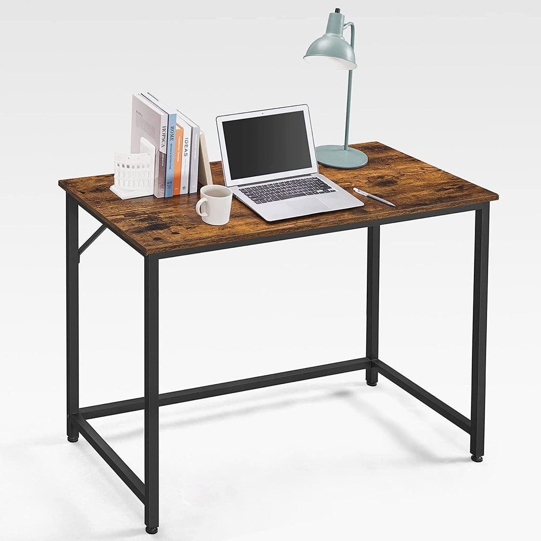 Buy VASAGLE Computer Desk Rustic Brown and Black discounted | Products On Sale Australia