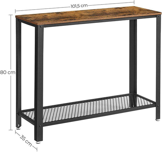 Buy VASAGLE Console Table Rustic Brown and Black discounted | Products On Sale Australia