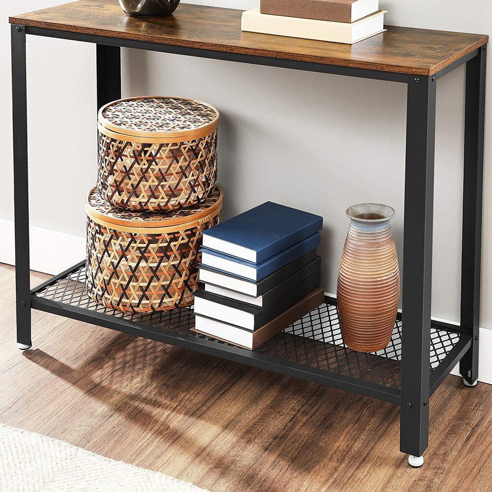 Buy VASAGLE Console Table Rustic Brown and Black discounted | Products On Sale Australia