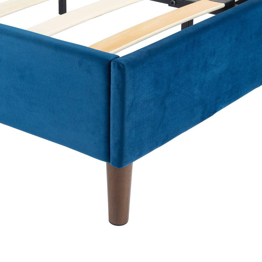 Buy Velvet Blue Bed Frame – Double discounted | Products On Sale Australia