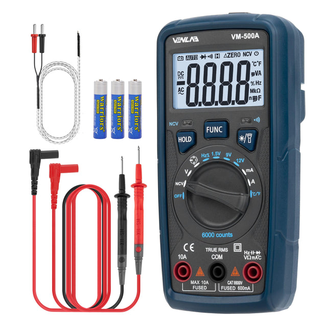Buy VENLAB Digital Multimeter VM500A TRMS 6000 Counts Volt Ohm Amp Continuity Meter discounted | Products On Sale Australia