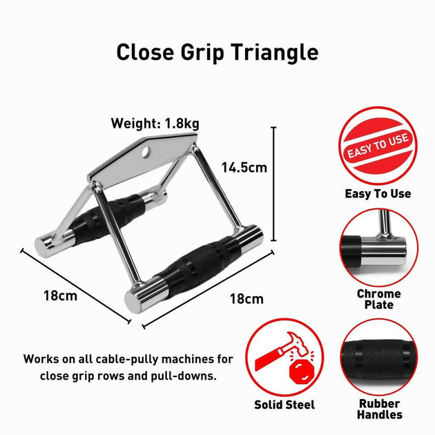 Verpeak Gym Station Attachment Close Grip Triangle VP-GSA-106-AC Products On Sale Australia | Sports & Fitness > Fitness Accessories Category