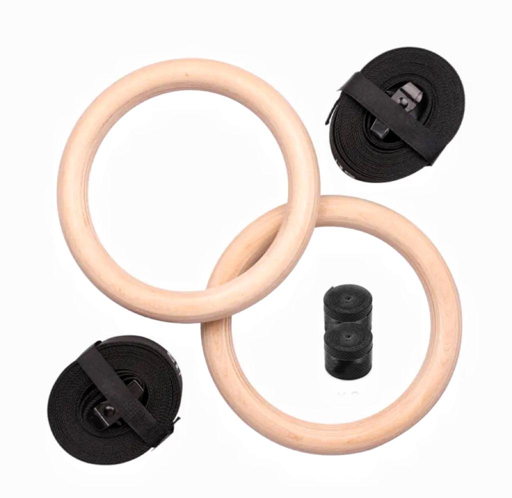 VERPEAK Wooden Gymnastic Rings 32mm for Gym Exercise Fitness Wooden Products On Sale Australia | Sports & Fitness > Bikes & Accessories Category