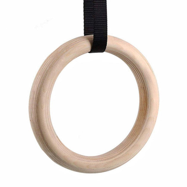 Buy VERPEAK Wooden Gymnastic Rings with Adjustable Straps Heavy Duty Exercise Gym Rings Wooden | Products On Sale Australia