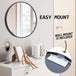 Buy Wall Mirror Round Aluminum Frame Bathroom 70cm BLACK discounted | Products On Sale Australia