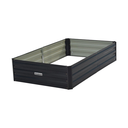 Buy Wallaroo 150 x 90 x 30cm Galvanized Steel Garden Bed - Black discounted | Products On Sale Australia