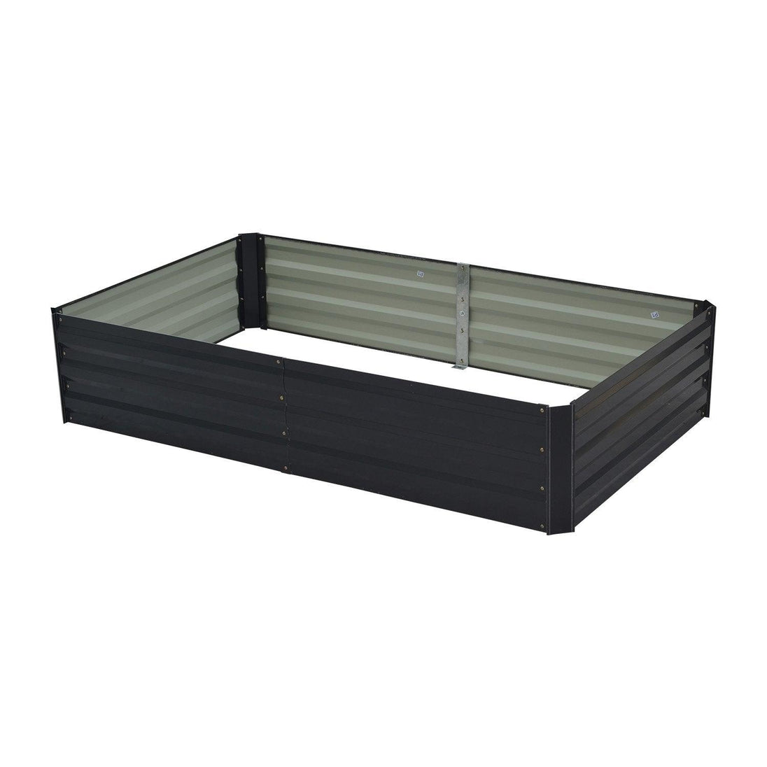 Buy Wallaroo 150 x 90 x 30cm Galvanized Steel Garden Bed - Black discounted | Products On Sale Australia