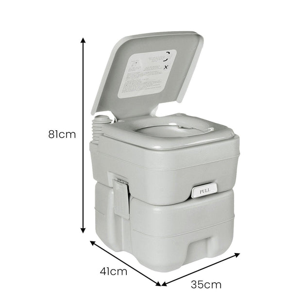 Buy Wallaroo 20l Camping Portable Toilet Press Flush Pump | Products On Sale Australia