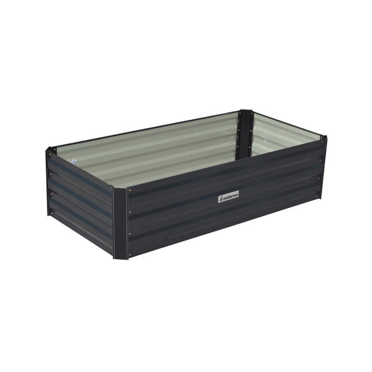 Buy Wallaroo Garden Bed 120 x 60 x 30cm Galvanized Steel - Black discounted | Products On Sale Australia