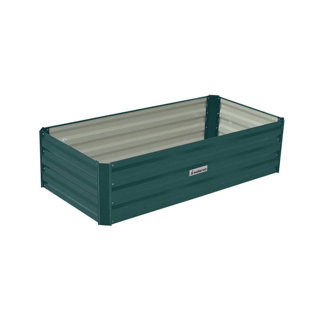 Buy Wallaroo Garden Bed 120 x 60 x 30cm Galvanized Steel - Green discounted | Products On Sale Australia