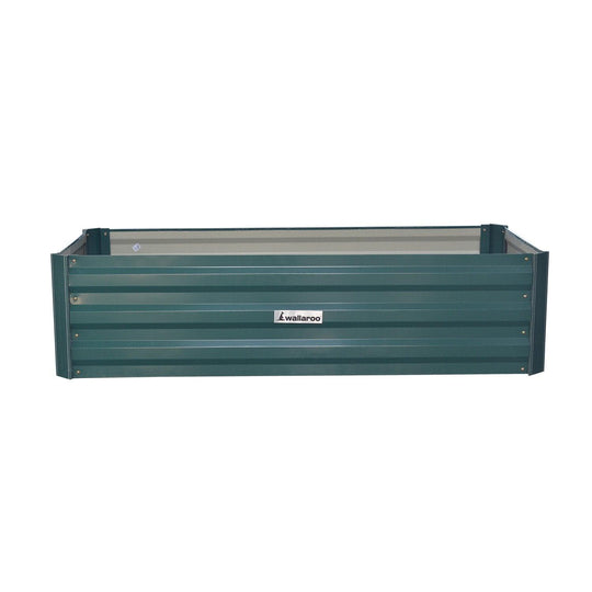 Buy Wallaroo Garden Bed 120 x 60 x 30cm Galvanized Steel - Green discounted | Products On Sale Australia