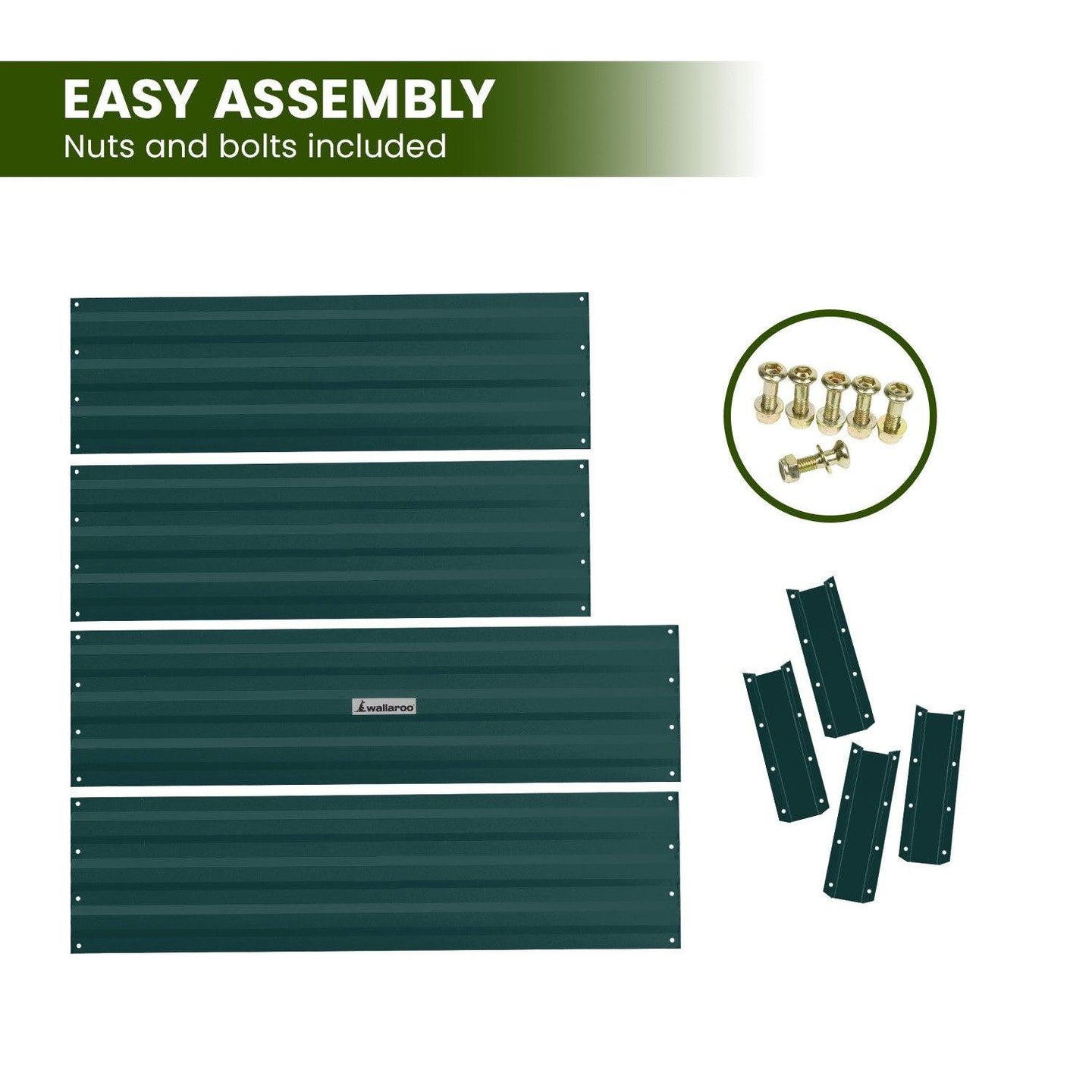 Buy Wallaroo Garden Bed 120 x 60 x 30cm Galvanized Steel - Green discounted | Products On Sale Australia