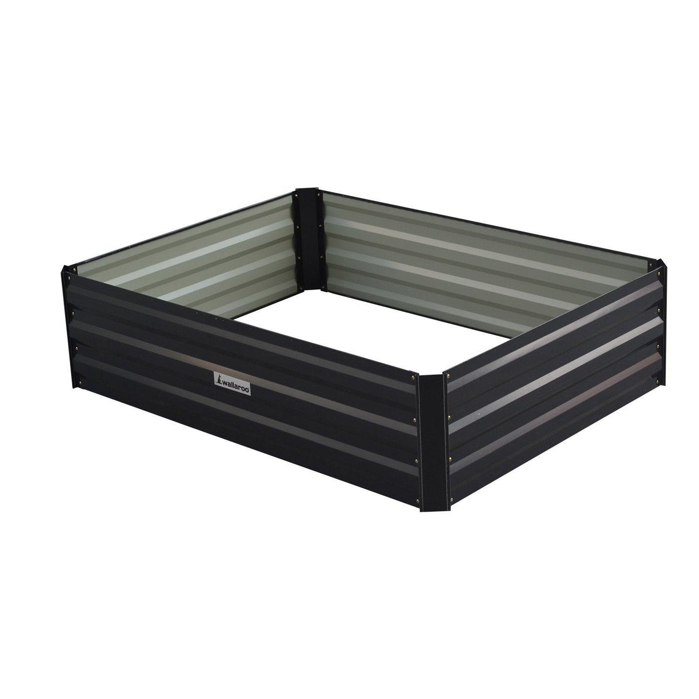 Buy Wallaroo Garden Bed 120 x 90 x 30cm Galvanized Steel - Black discounted | Products On Sale Australia