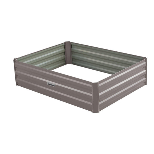 Buy Wallaroo Garden Bed 120 x 90 x 30cm Galvanized Steel - Grey discounted | Products On Sale Australia