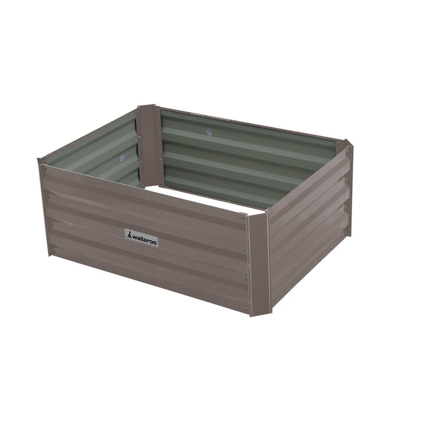 Buy Wallaroo Garden Bed 80 x 60 x 30cm Galvanized Steel - Grey discounted | Products On Sale Australia