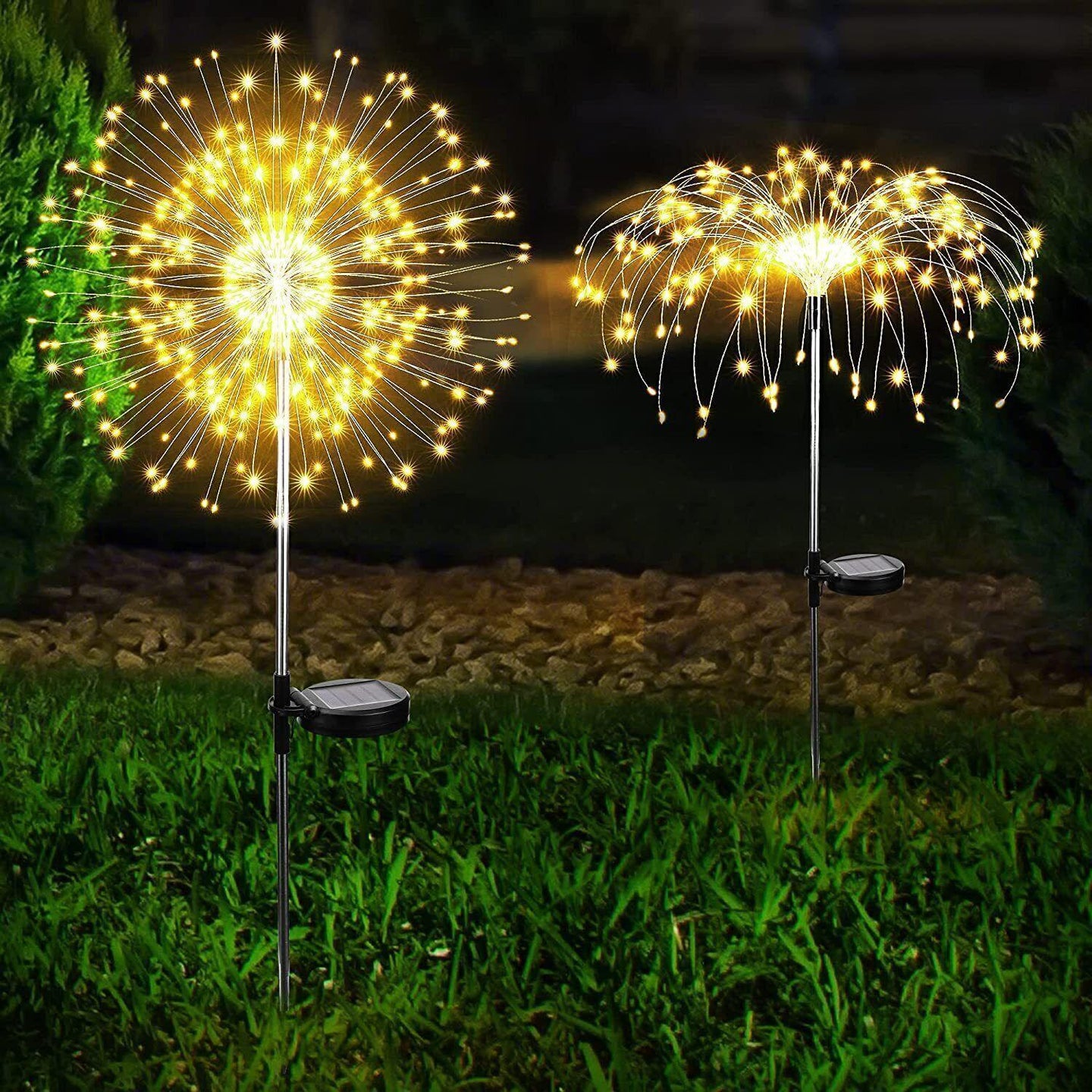 Buy Warm White Fireworks 120 LED Fairy String Lights Starburst Solar Xmas Garden Night Lamp Hot NEW discounted | Products On Sale Australia