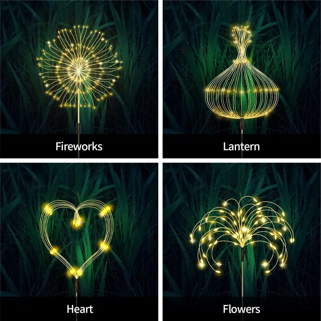 Buy Warm White Fireworks 120 LED Fairy String Lights Starburst Solar Xmas Garden Night Lamp Hot NEW discounted | Products On Sale Australia