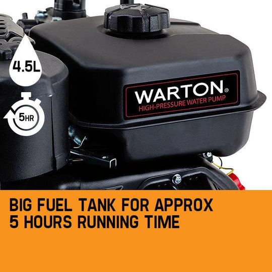 Buy WARTON 8HP 1.5 1 Petrol High Pressure Water Transfer Pump Fire Irrigation discounted | Products On Sale Australia