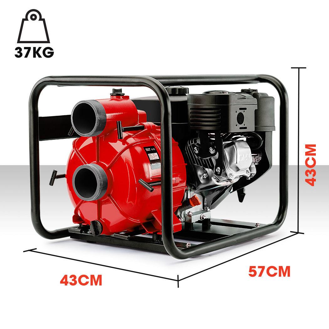 Buy WARTON 8HP 3 Petrol Trash Water Transfer Pump Pressure Firefighting Irrigation discounted | Products On Sale Australia