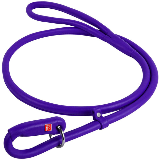 Buy Waudog Leather Round Slip Leash W10MM-L183CM PURPLE discounted | Products On Sale Australia