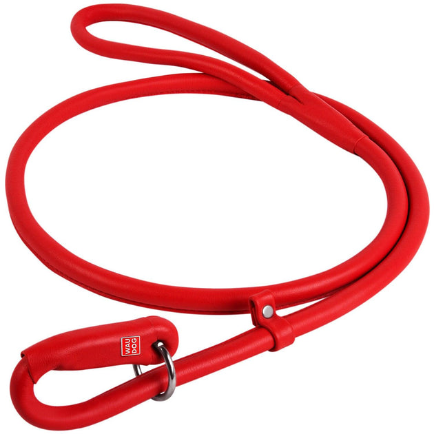 Buy Waudog Leather Round Slip Leash W10MM-L183CM RED discounted | Products On Sale Australia