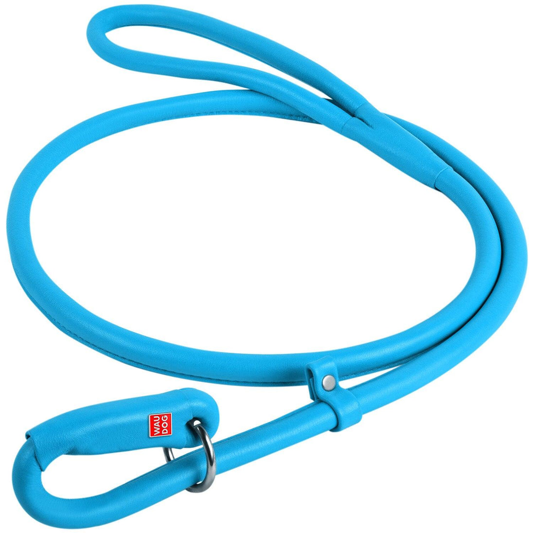 Buy Waudog Leather Round Slip Leash W13MM-L183CM BLUE discounted | Products On Sale Australia