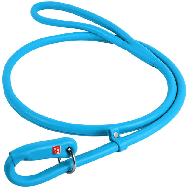 Buy Waudog Leather Round Slip Leash W4MM- L183CM BLUE discounted | Products On Sale Australia