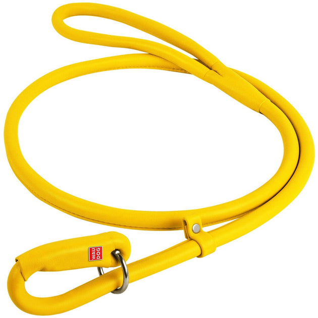 Waudog Leather Round Slip Leash W4MM- L183CM YELLOW Products On Sale Australia | Pet Care > Dog Supplies Category