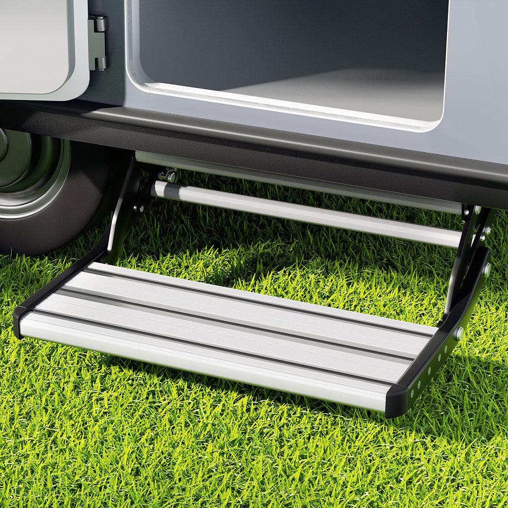 Buy Weisshorn Caravan Step Pull Out Step Single Aluminium 200KG discounted | Products On Sale Australia