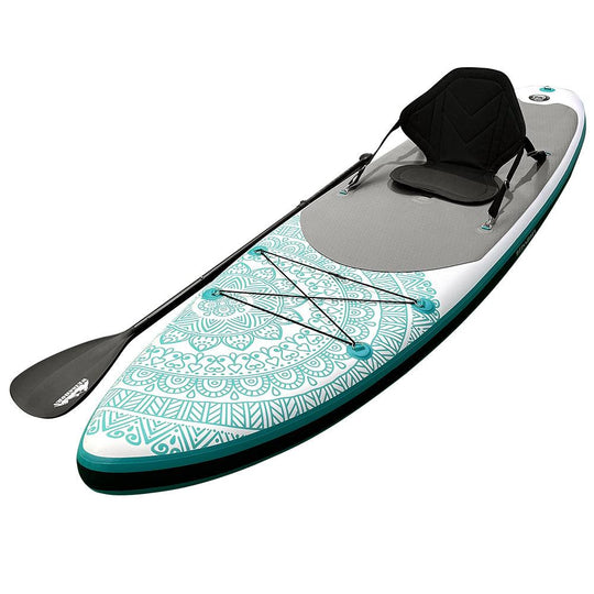 Buy Weisshorn Stand Up Paddle Board 10.6ft Inflatable SUP Surfboard Paddleboard Kayak Surf Green discounted | Products On Sale Australia