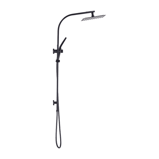 Buy WELS 10" Rain Shower Head Set Square Dual Heads High Pressure with Handheld in Black discounted | Products On Sale Australia