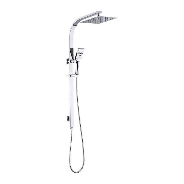 Buy WELS 10" Rain Shower Head Set Square Dual Heads High Pressure with Handheld in Chrome discounted | Products On Sale Australia