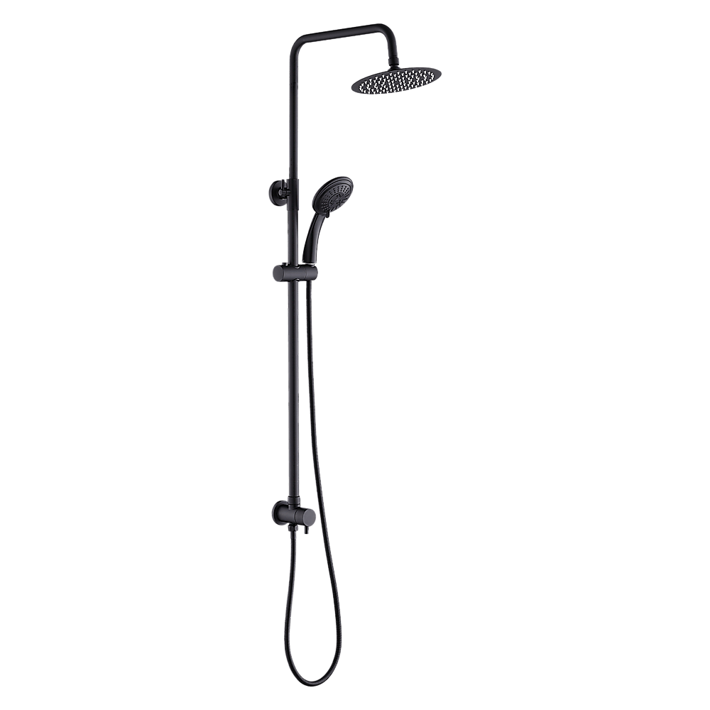 Buy WELS 8" Rain Shower Head Set Rounded Dual Heads Faucet High Pressure Hand Held discounted | Products On Sale Australia