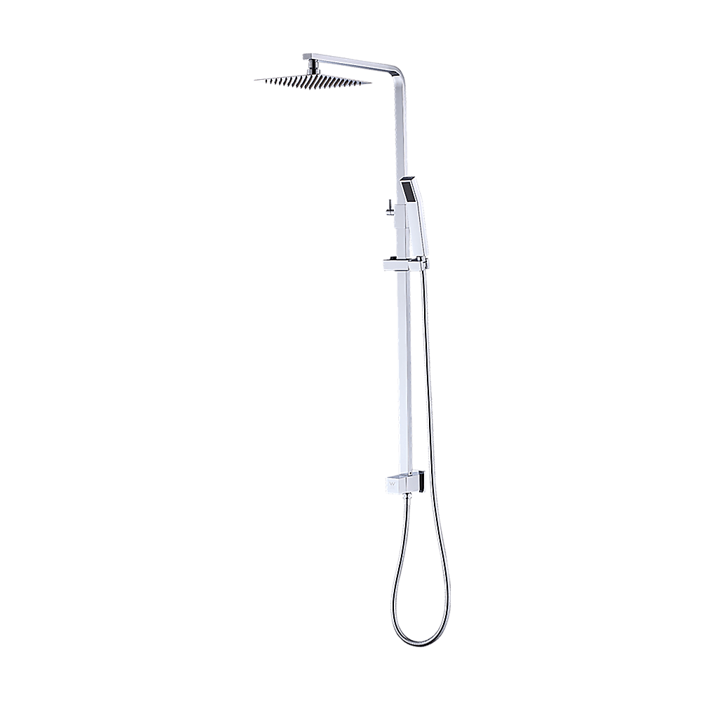 Buy WELS 8" Rain Shower Head Set Square Dual Heads Faucet High Pressure Hand Held discounted | Products On Sale Australia