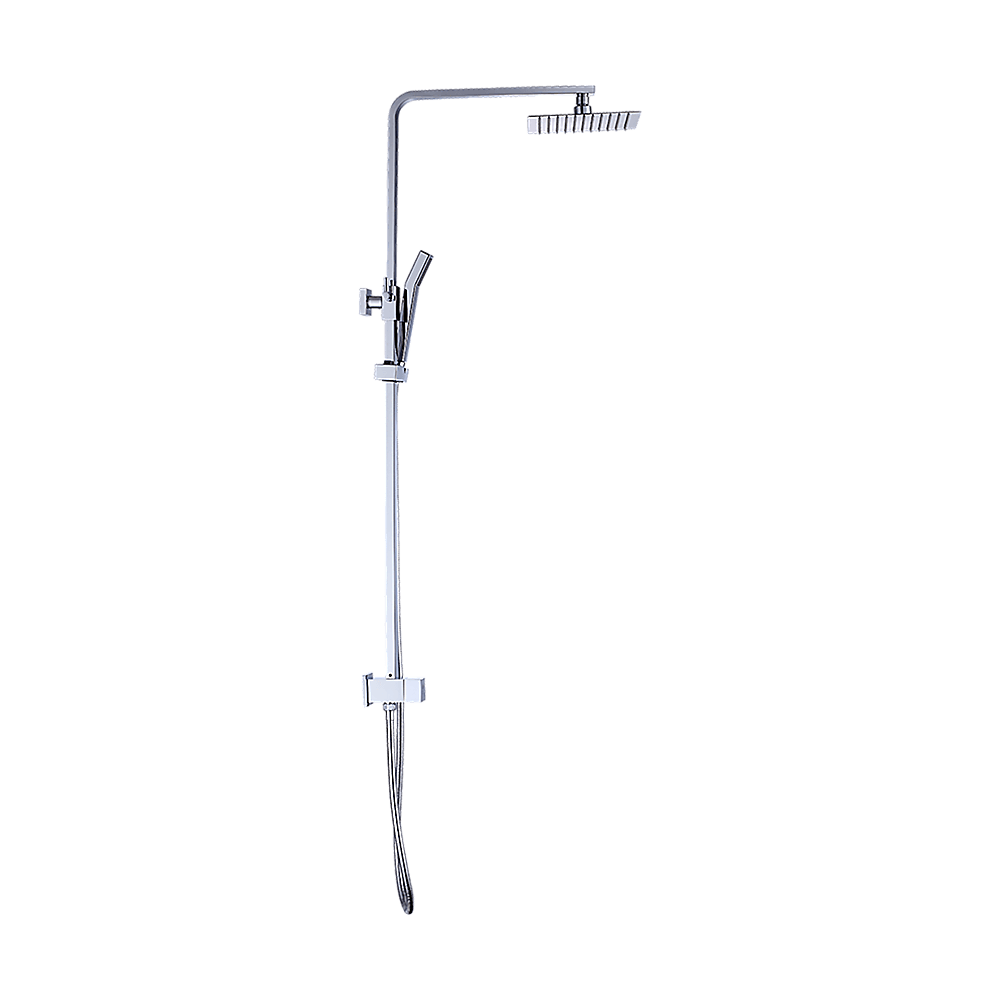 Buy WELS 8" Rain Shower Head Set Square Dual Heads Faucet High Pressure Hand Held discounted | Products On Sale Australia