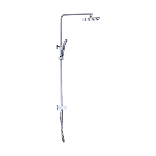 Buy WELS 8" Rain Shower Head Set Square Dual Heads Faucet High Pressure Hand Held discounted | Products On Sale Australia