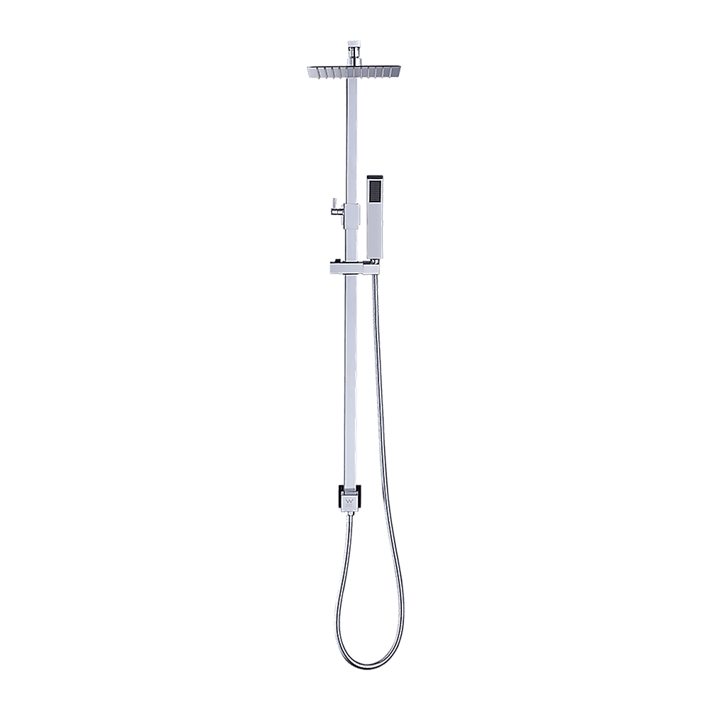 Buy WELS 8" Rain Shower Head Set Square Dual Heads Faucet High Pressure Hand Held discounted | Products On Sale Australia