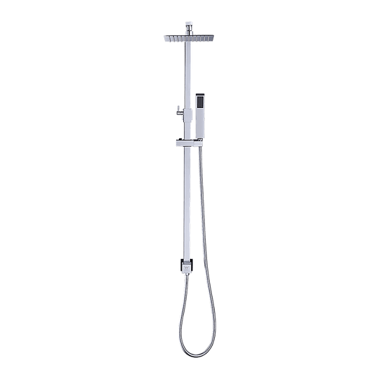 Buy WELS 8" Rain Shower Head Set Square Dual Heads Faucet High Pressure Hand Held discounted | Products On Sale Australia