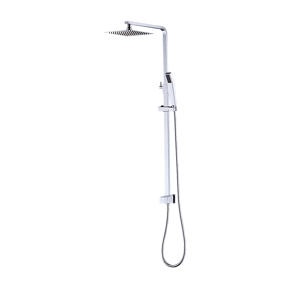 Buy WELS 8" Rain Shower Head Set Square Dual Heads Faucet High Pressure Hand Held discounted | Products On Sale Australia