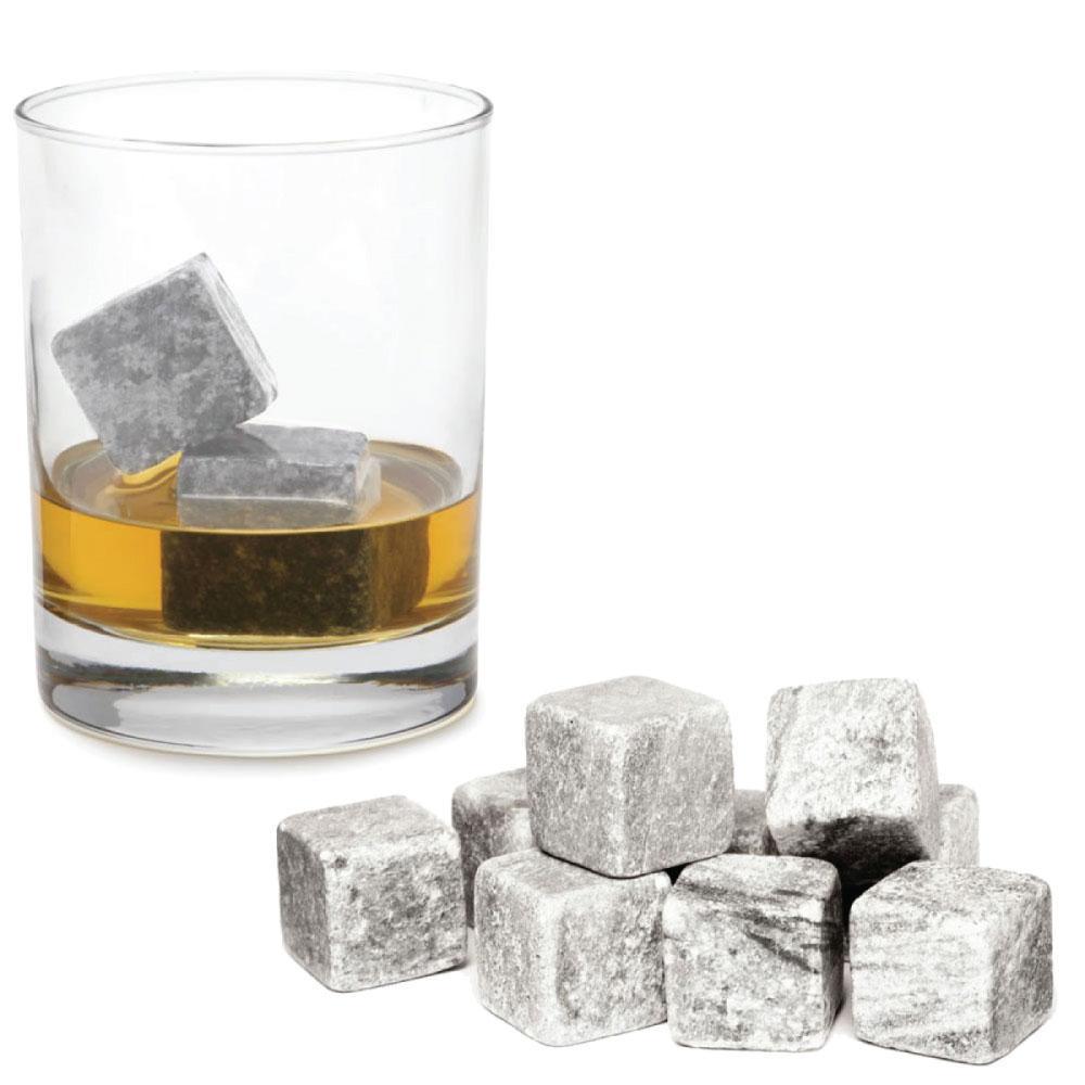 Buy Whiskey Stones Ice Melts - 9 Reusable Natural Marble Chilling Scotch Rocks Cubes discounted | Products On Sale Australia