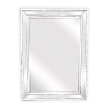 Buy White Beaded Framed Mirror - Rectangle 80cm x 110cm discounted | Products On Sale Australia