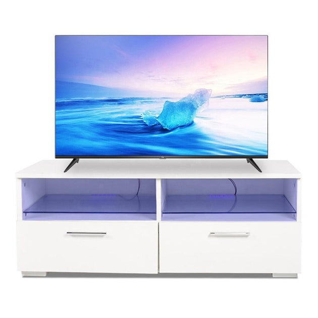 White TV Cabinet with LED lights with RGB remote control Products On Sale Australia | Furniture > Living Room Category