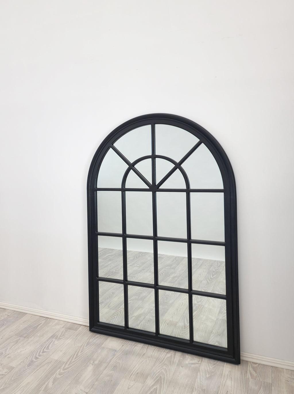 Buy Window Style Mirror - Black Arch 100 CM x 150 CM discounted | Products On Sale Australia