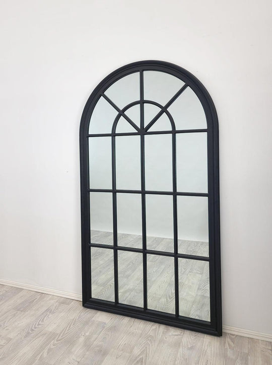 Buy Window Style Mirror - Black Arch 70 CM x 130 CM discounted | Products On Sale Australia