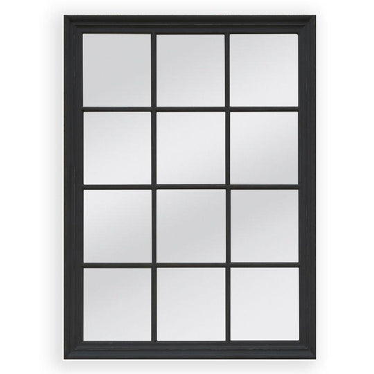 Buy Window Style Mirror - Black Rectangle 95cm x 130cm discounted | Products On Sale Australia