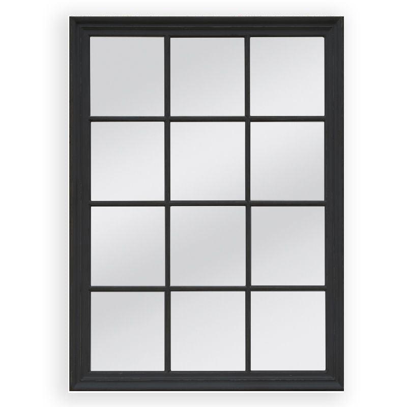 Buy Window Style Mirror - Black Rectangle 95cm x 130cm discounted | Products On Sale Australia