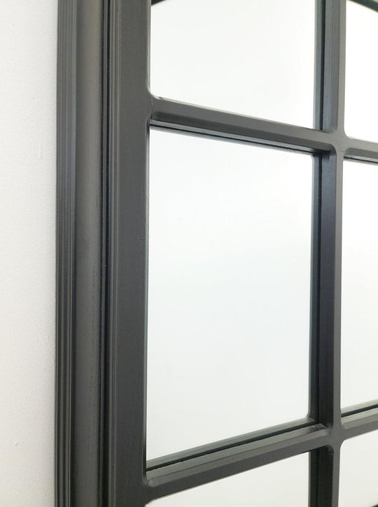 Buy Window Style Mirror - Black Rectangle 95cm x 130cm discounted | Products On Sale Australia