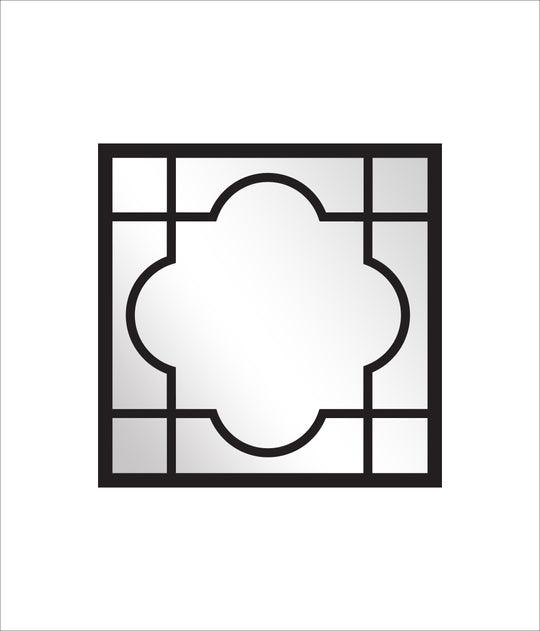 Buy Window Style Mirror - Black Square 75cm x 75cm discounted | Products On Sale Australia